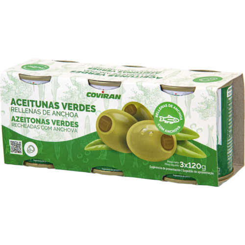 Aceitunas Rellenas Anchoa Coviran P-3