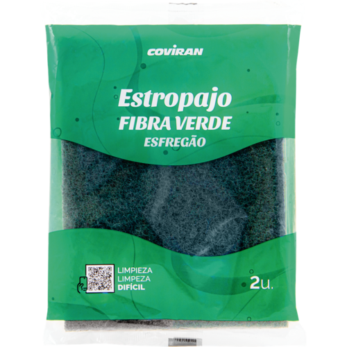 Estropajo Fibra Verde Coviran 2 Unid