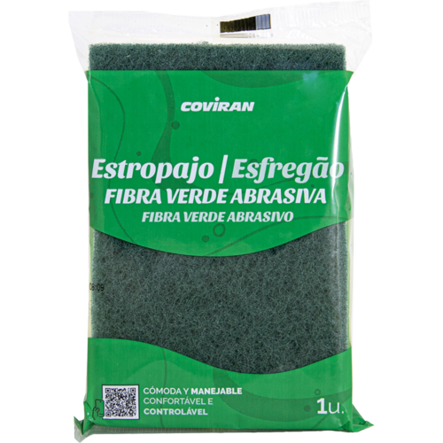 Estropajo Fibra Verde Con Esponja Coviran