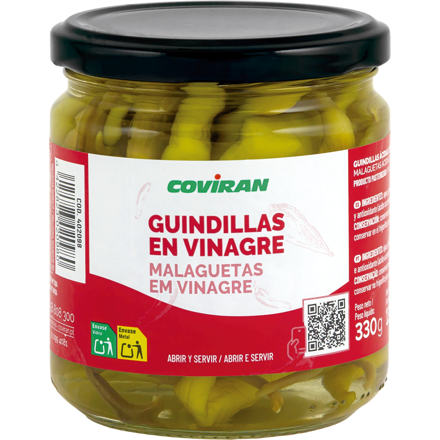 Guindillas Picantes Coviran Cristal