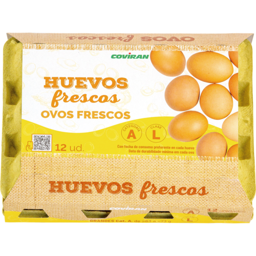 Huevos Clase L Coviran 12 Unidades