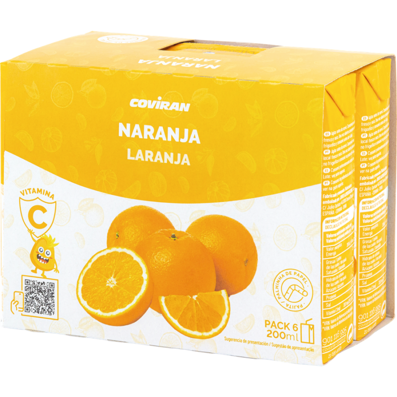 Zumo Naranja Coviran P-6