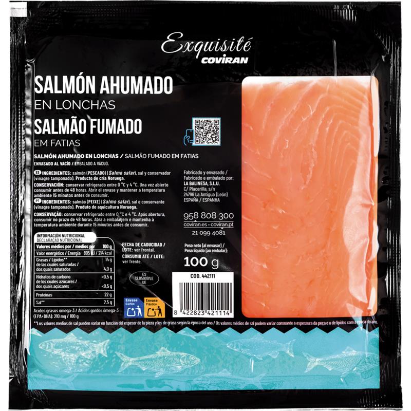 Salmón Ahumado Exquisite Coviran Lonchas