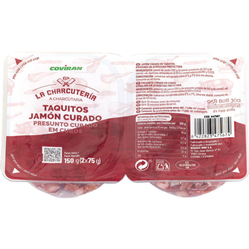 Taquitos Jamón Curado Covirán
