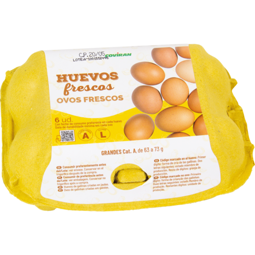 Huevos Clase L Coviran 6 Unid.