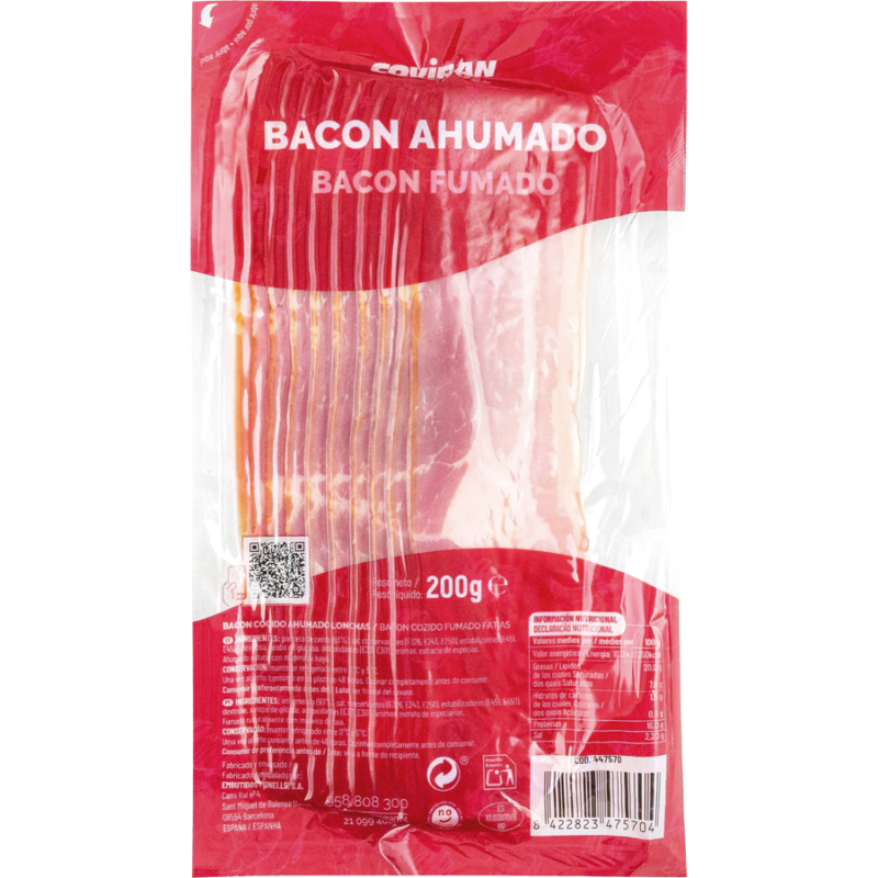Bacon ahumado COVIRAN 200g
