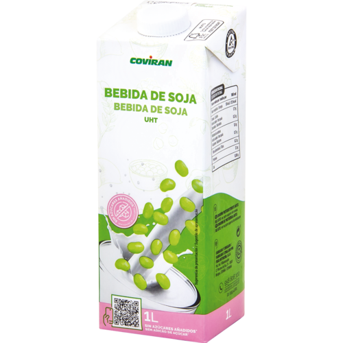 Bebida de Soja Sin Azúcar Añadido Covirán 1 L