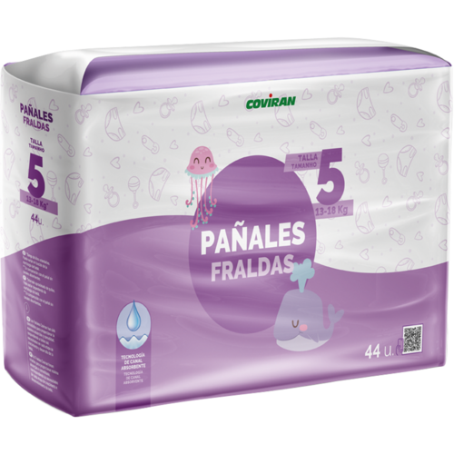 Pañal Talla 5 13-18 Kg Coviran 44 Unidades