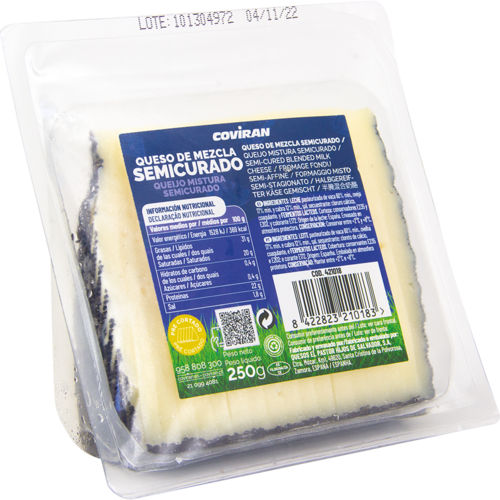 Queso Semicurado Precortado Coviran Cuña
