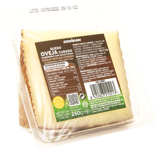 Queso Oveja Curado Precortado Coviran Cuña