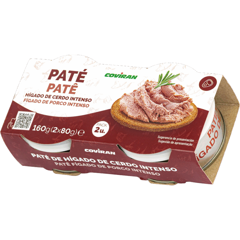 PATE DE CERDO INTENSO COVIRAN 80 G P-2