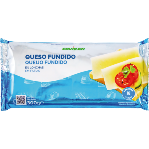Queso Fundido Coviran Lonchas 16 Unid