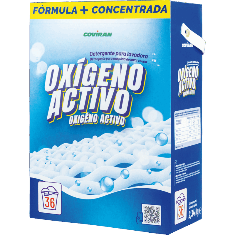 Detergente Polvo Oxígeno Activo Coviran 36 Dosis