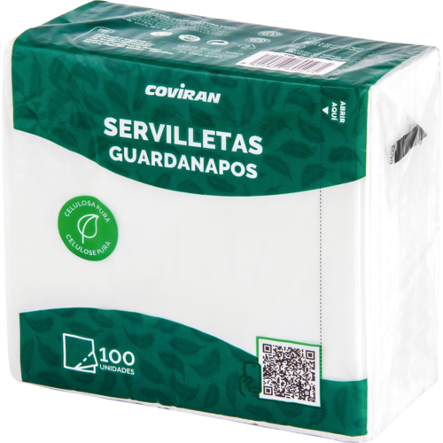 Servilletas 33X33 2 Capas Coviran 100 Unid