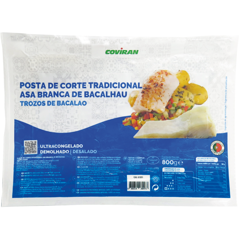 Bacalhau Posta Tradicional Branca Coviran