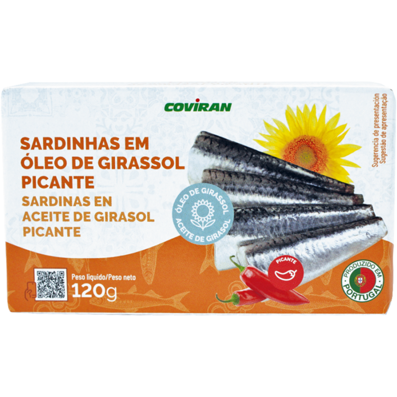 Sardinha em Óleo Girassol Picante Coviran