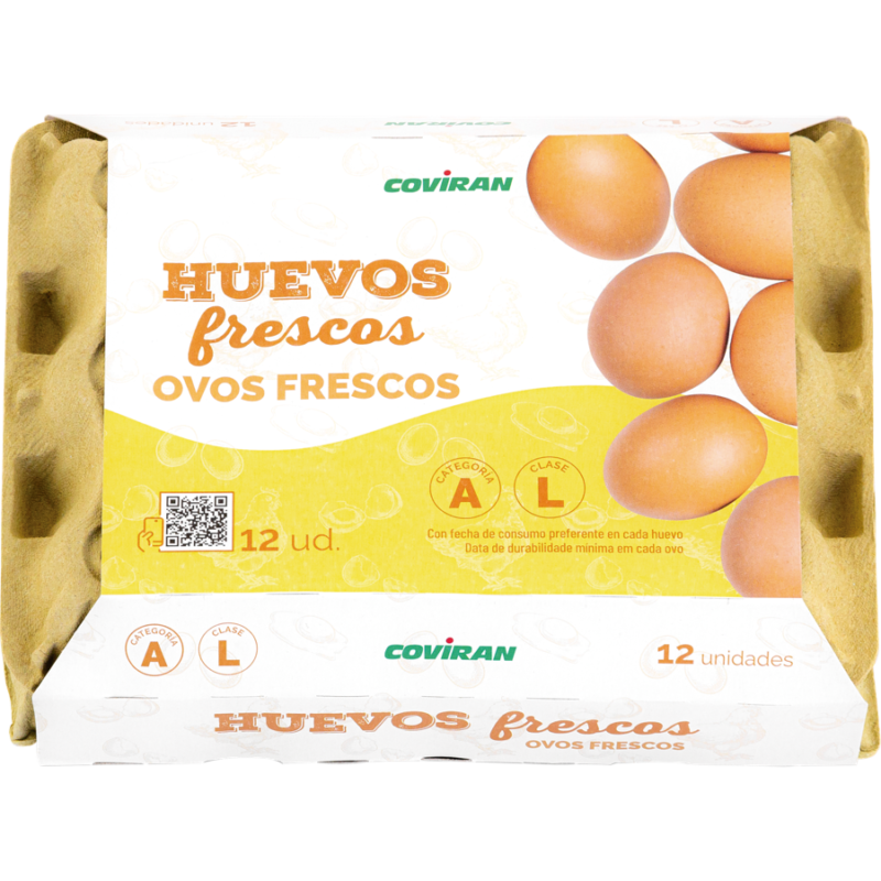 Huevos Clase L Coviran 12 Unid