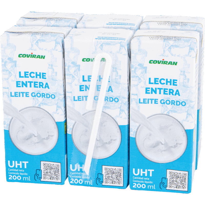 LECHE ENTERA MINI BRIK COVIRAN 200G P-6
