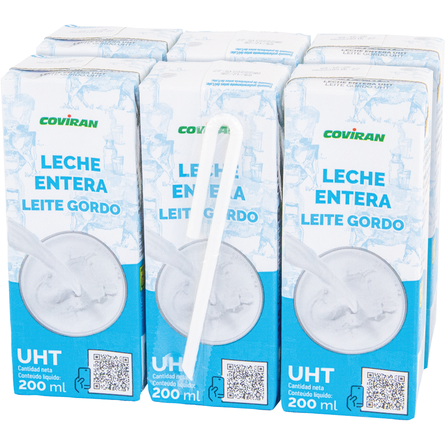 LECHE ENTERA MINI BRIK COVIRAN 200G P-6