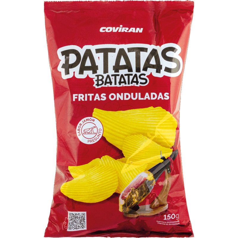 Patatas Fritas Ondulada Jamón Coviran 150g