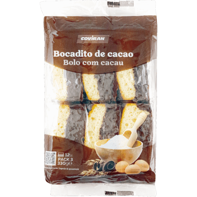 Bocaditos Cacao Coviran 330g 12Uds