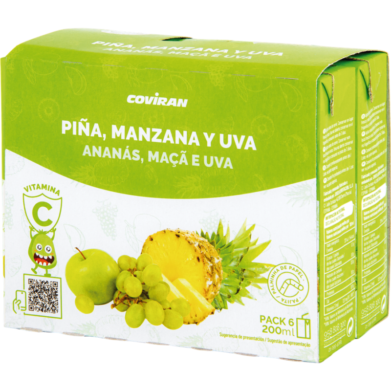 Zumo Piña-Manzana-Uva Coviran P-6