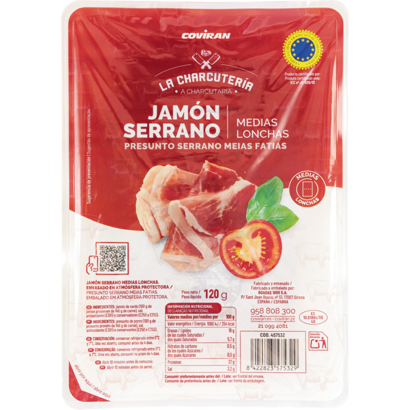 Jamón Coviran 1/2 Lonchas 120 G