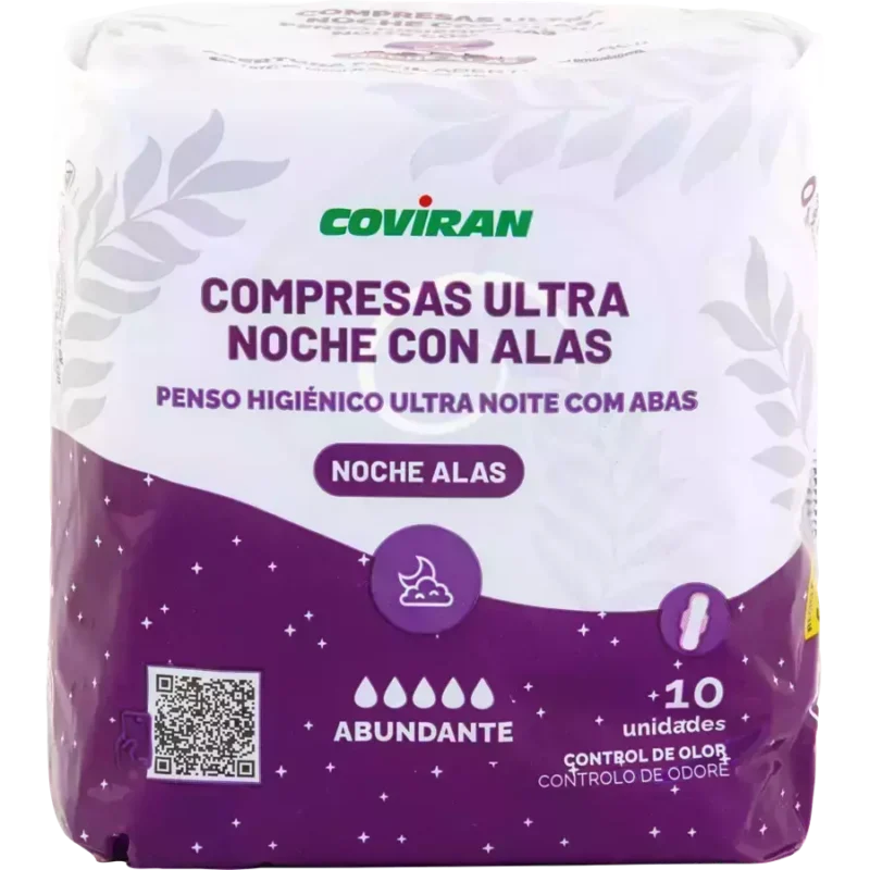Compresas Ultra Noche Alas Coviran 10 Unid